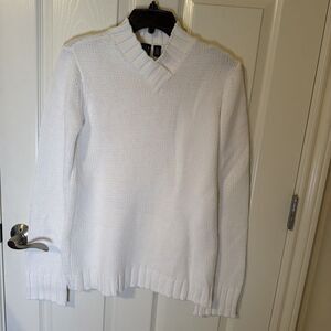 Vintage 90’s Gap Small Maternity White Sweater V Neck Long Sleeve